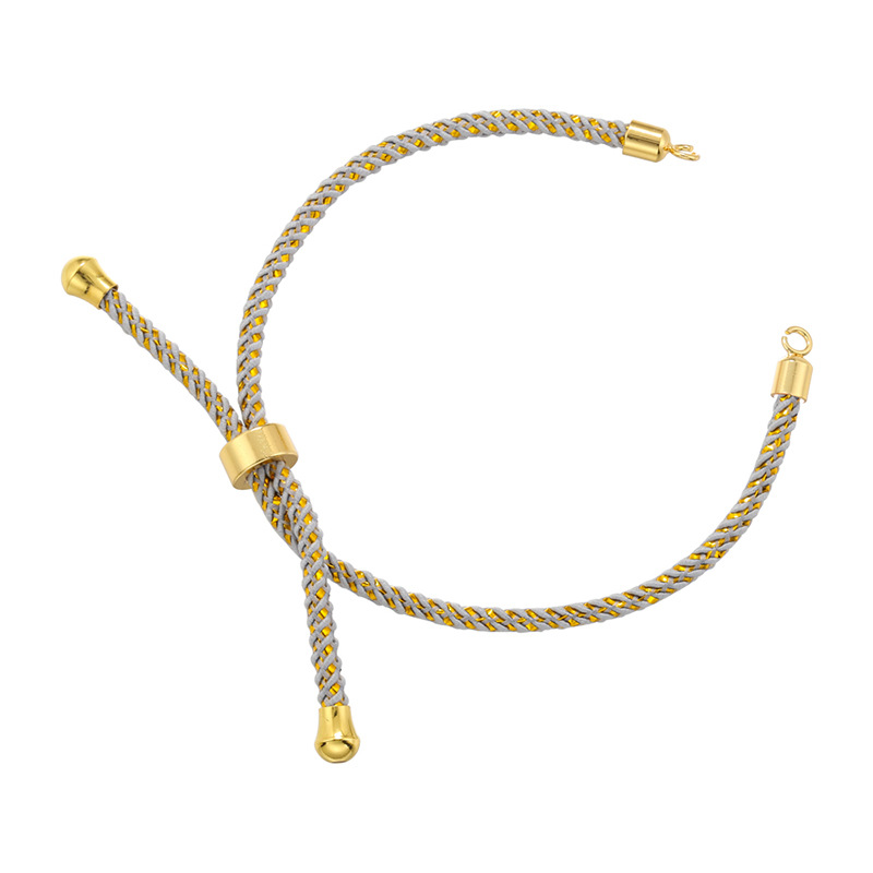 5g Weight Rope Jewelry Making Type Bracelets Classification 1 Piece Quantity rope, Brass Material Geometric Pattern Knitting Design Simple Style Style 1 Piece Simple Style Geometric Rope Brass Knitting Rope Jewelry Accessories 11