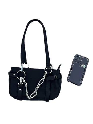  niche new cool girl hot girl bag chain motorcycle armpit bag high-end shoulder handbag baguette bag