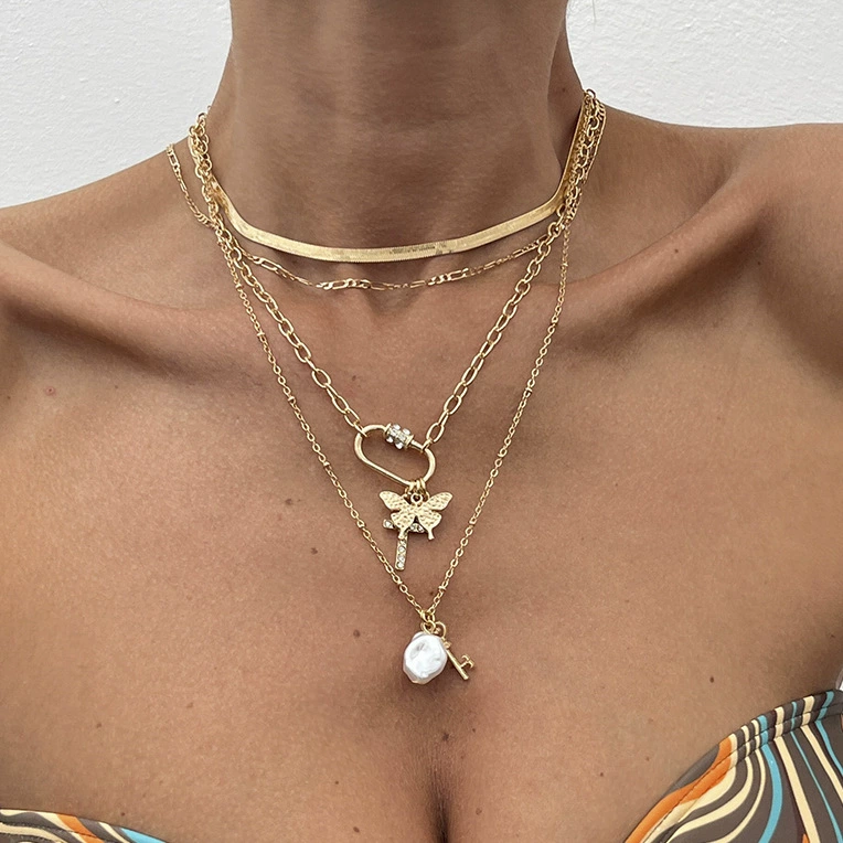 Модный аксессуар, подвеска, металлическая цепь для ключей/сумки, ожерелье, европейский стиль, легкая роскошь