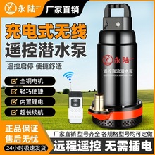 无线遥控抽水机充电式小型锂电池家用农大功率浇菜便携直流潜水泵
