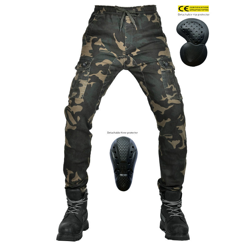 LOONG BIKER Riding jeans motocicleta herramientas motocicleta montar pantalones de camuflaje resistente a la caída pantalones de carreras fuera de carretera
