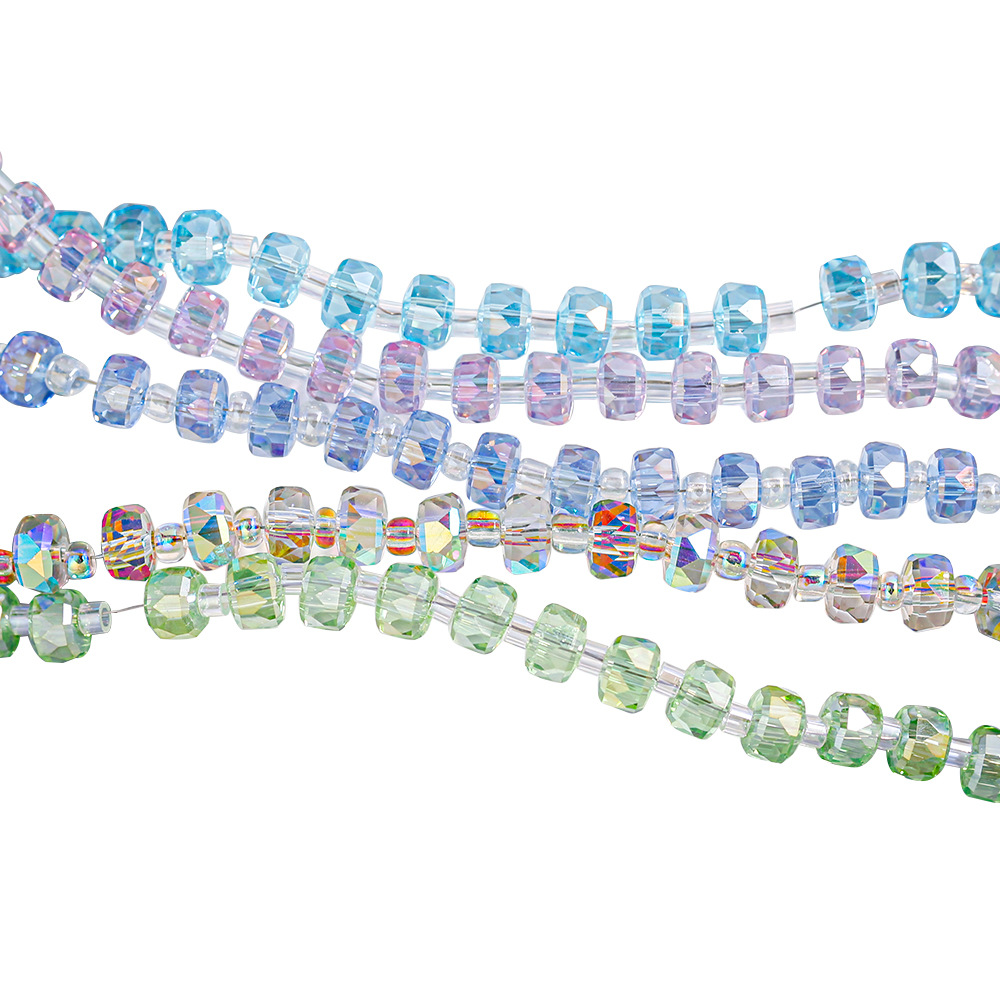 Cuentas Sueltas de Cristal Transparente de 6mm, Estilo Caramelo, Cristal en Rueda, para DIY, Pulseras, Accesorios de Joyería, Cuentas Sueltas al por Mayor