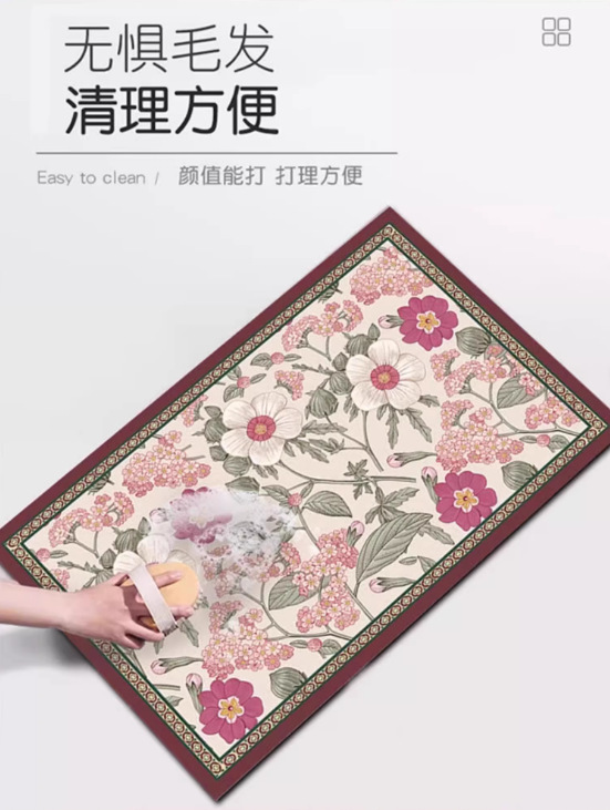 Bathroom Floor Mat, Diatomaceous Earth Anti-Slip Quick-Drying Foot Mat for Bathroom and Toilet Entrance, Modern and Simple