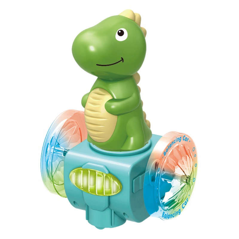 Para niños eléctrico universal dinosaurio equilibrio coche colorido música luz Tyrannosaurus modelo animal de dibujos animados coche de juguete