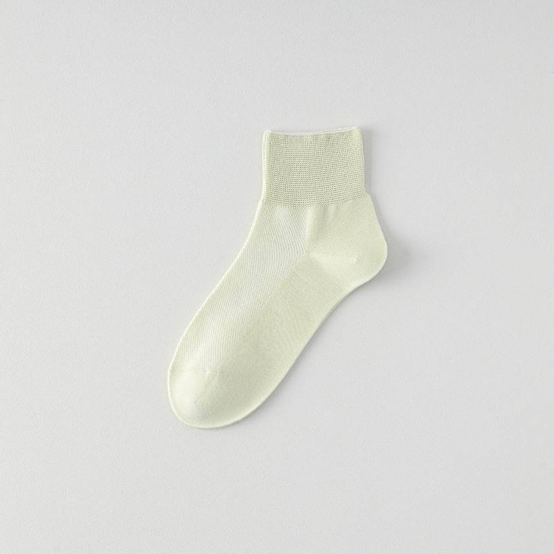 Calcetines de verano para mujer, calcetines finos, malla, transpirables, calcetines de algodón de color sólido, calcetines de confinamiento deshuesados para mujer de verano, calcetines Zhuji