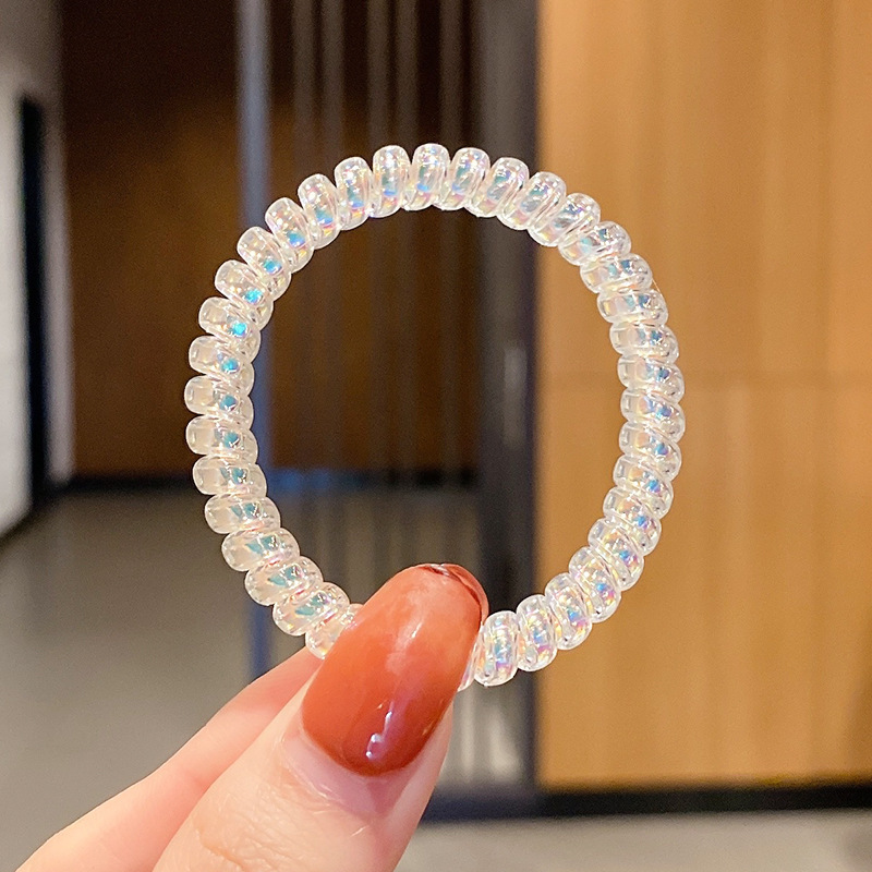 Internet celebridad alta banda de goma elástica duradera cuerda de pelo Banda de pelo de línea telefónica de gradiente de alto grado temperamento femenino no daña el pelo cuerda de pelo