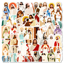 56张跨境新款创意简约手绘卡通涂鸦贴纸装饰头盔行李箱防水贴画批