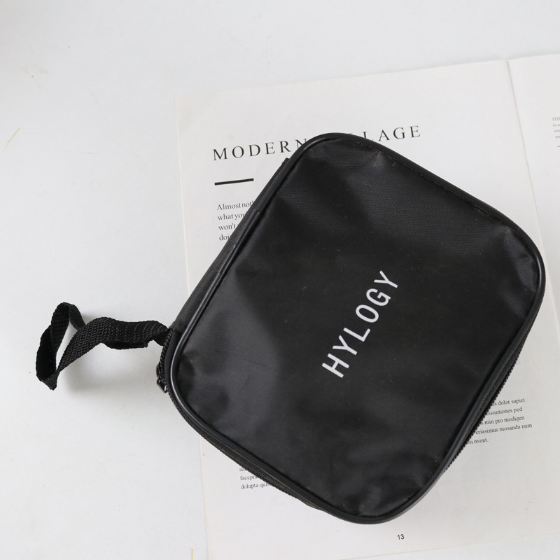 涤纶布方包方形拉链包印刷广告可折叠旅行手提包收纳袋定制logo