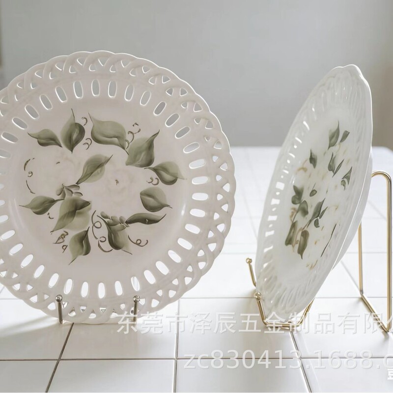 Wrought Iron Display Stand, Desktop Photo Frame Stand, Tea Cake and Mobile Phone Desktop Stand, Wrought Iron Picture Frame Stand