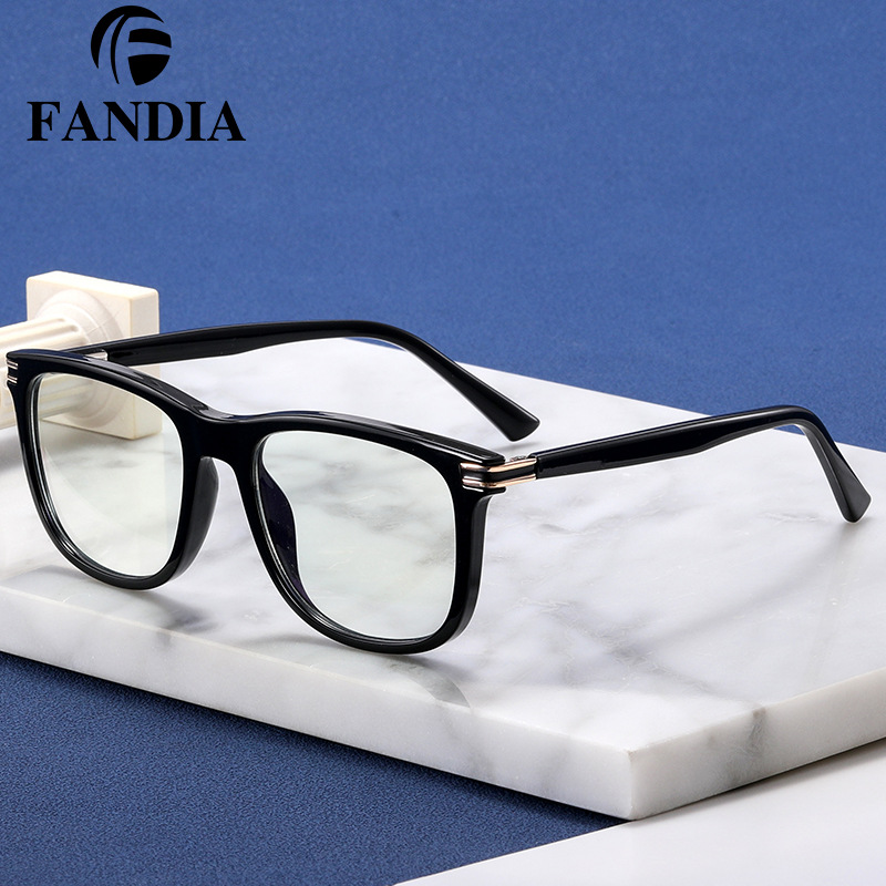 93555 nuevos marcos de gafas de luz azul miopía pueden equiparse con grados de fábrica al por mayor comercio exterior marco de gafas de luz plana hombre