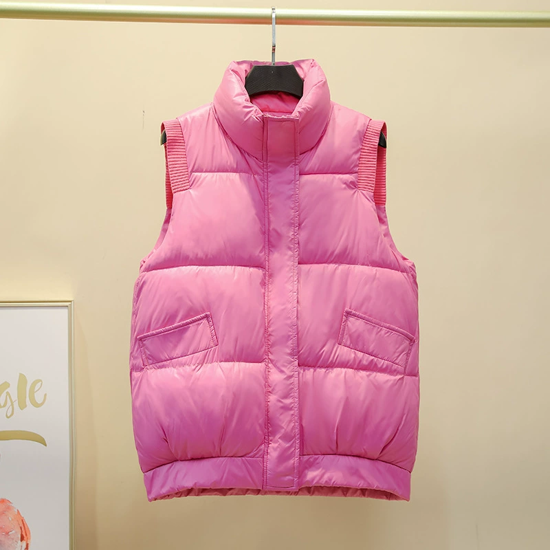Осень/Зима 2022 Новый пуховик, хлопковый жилет, женский короткий Простой корейский Свободный жилет, жилет, куртка