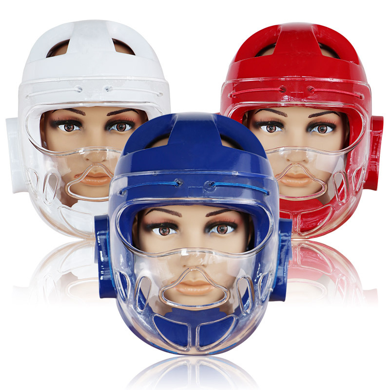 Karate helmet head protection mask Taekwondo head protection hat adult children face protection boxing head protection