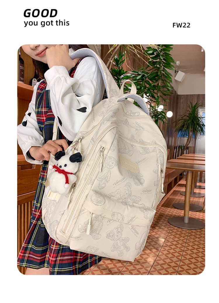 2024 New Large Capacity Stylish Backpack Daily Versatile Men and Women Backpack High School Student Campus Student Bag