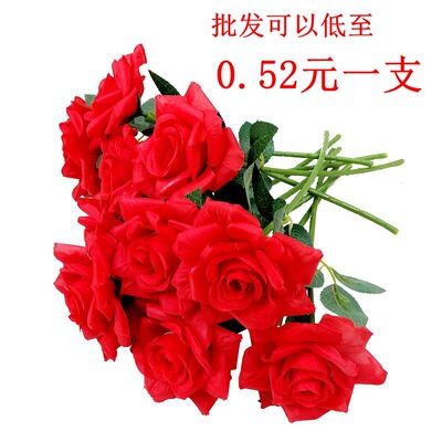 simulation rose Valentine's Day rose flower arrangement Wedding celebration a living room Decoration decorate bride Artificial flower wholesale