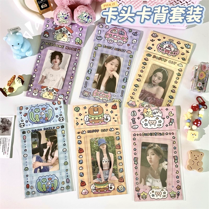 Оригинальный набор карточек медвежонка задняя карточка мультяшный кролик поздравительная открытка из карты упаковочный материал милый подарок упаковочная карточка