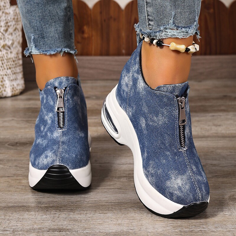 Foreign Trade Large Size Inner Height Increasing Women's Shoes Autumn and Winter 2025 Internet Celebrity Korean Style Lace-Up Thick-Soled Casual Sports Wedge Shoes Foreign Trade Large Size Inner Height Increasing Women's Shoes Autumn and Winter 2025 Internet Celebrity Korean Style Lace-Up Thick-Soled Casual Sports Wedge Shoes