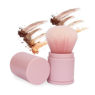 Blush Brush Single Pack Telescopic Makeup Brush Beauty Tools Pink Black Nylon Hair Loose Powder Brush Wholesale Brush