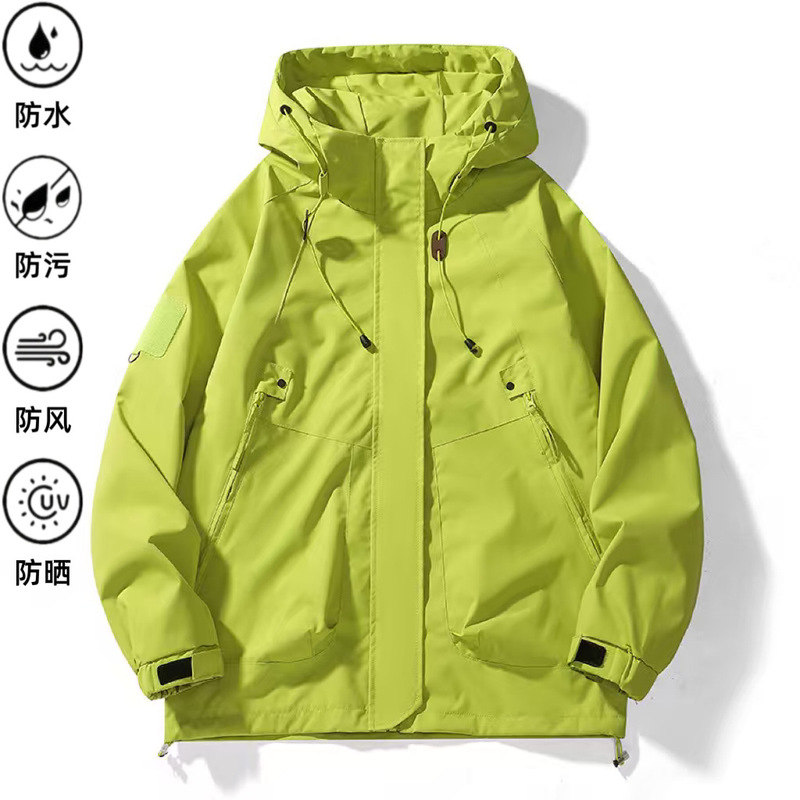 Cross-border American-style workwear jacket for men, spring and autumn outdoor loose-fitting windproof and waterproof mountaineering jacket for couples