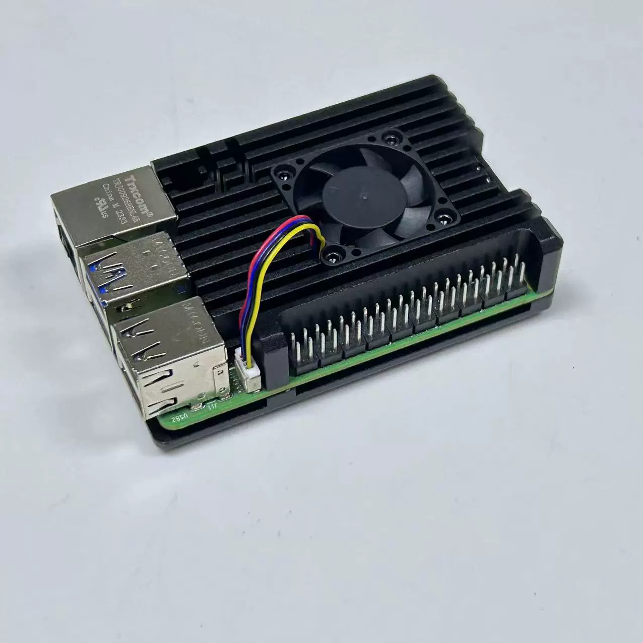 Хит продаж алюминиево-сплавная корпусная чаша Raspberry Pi Pi5 с завязанной PWM температурной системой и активным охлаждением