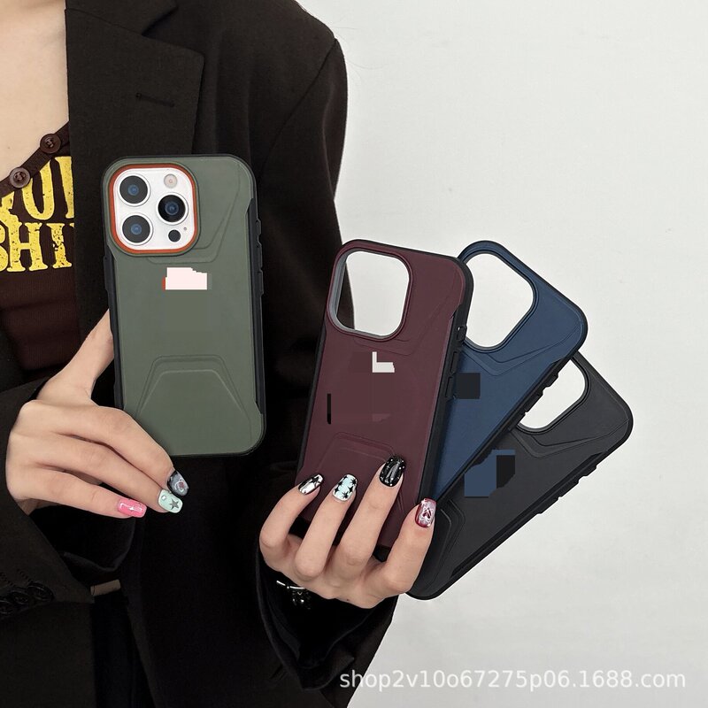 Suitable for Iphone13 Promax Magnetic Ua Meteorite g Apple 14 Outdoor Military Anti-Fall Mobile Phone Case with Label 16