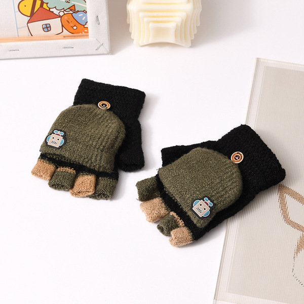 children's demi-season keep warm cute knitted gloves for boys