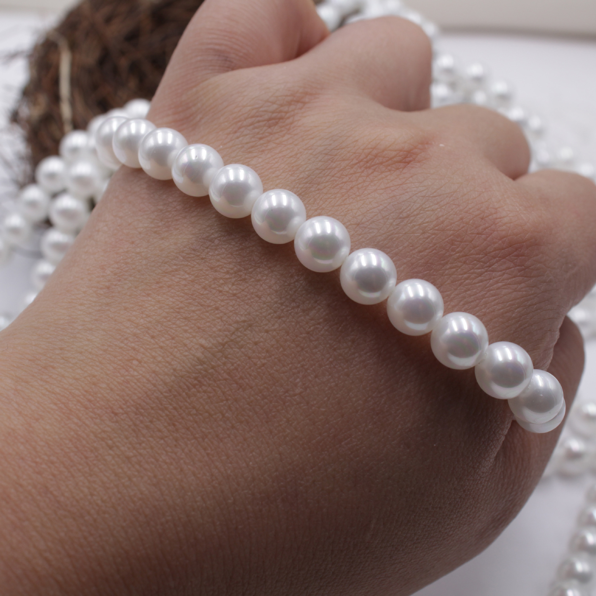 Solid Color Pattern 1 Set Imitation Pearl Solid Color