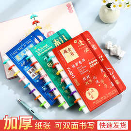 蘑菇扣活页本现货简约学生文具笔记本励志文字手帐本高颜值线圈本