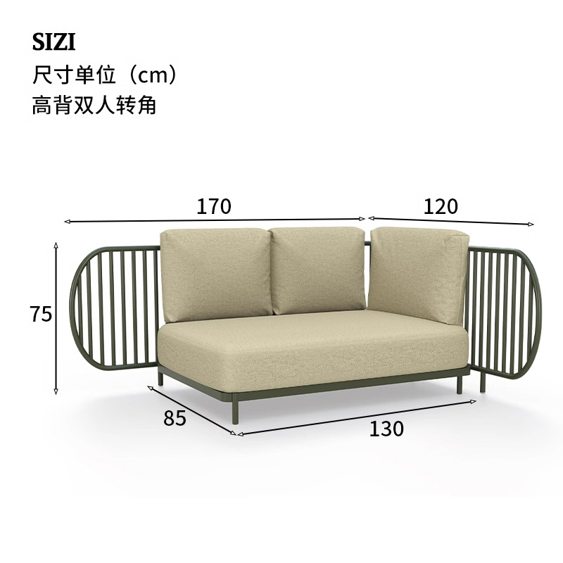 Combinación de sofá al aire libre patio al aire libre villa al aire libre sala de estar hotel famoso hotel club de ocio terraza sofá de caña