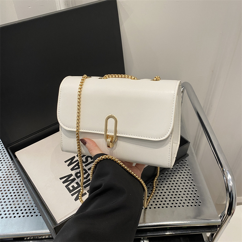 Bolsos de hombro de estilo coreano simple estilo de color sólido 2025 primavera ocio retro bolso de cinturón de bloqueo