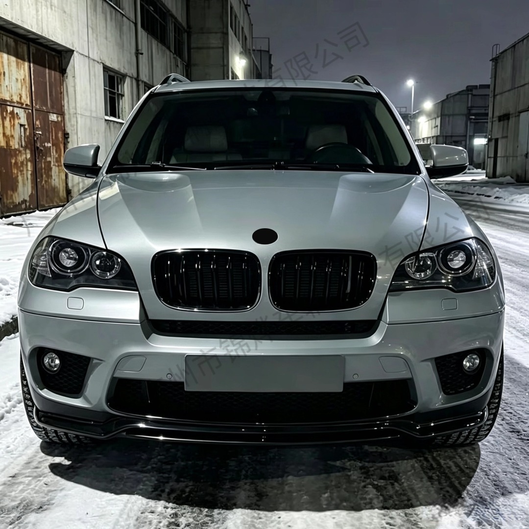 Suitable for 07-13 BMW X5 E70 regular version three-section front lip and rear spoiler small body kit decoration set