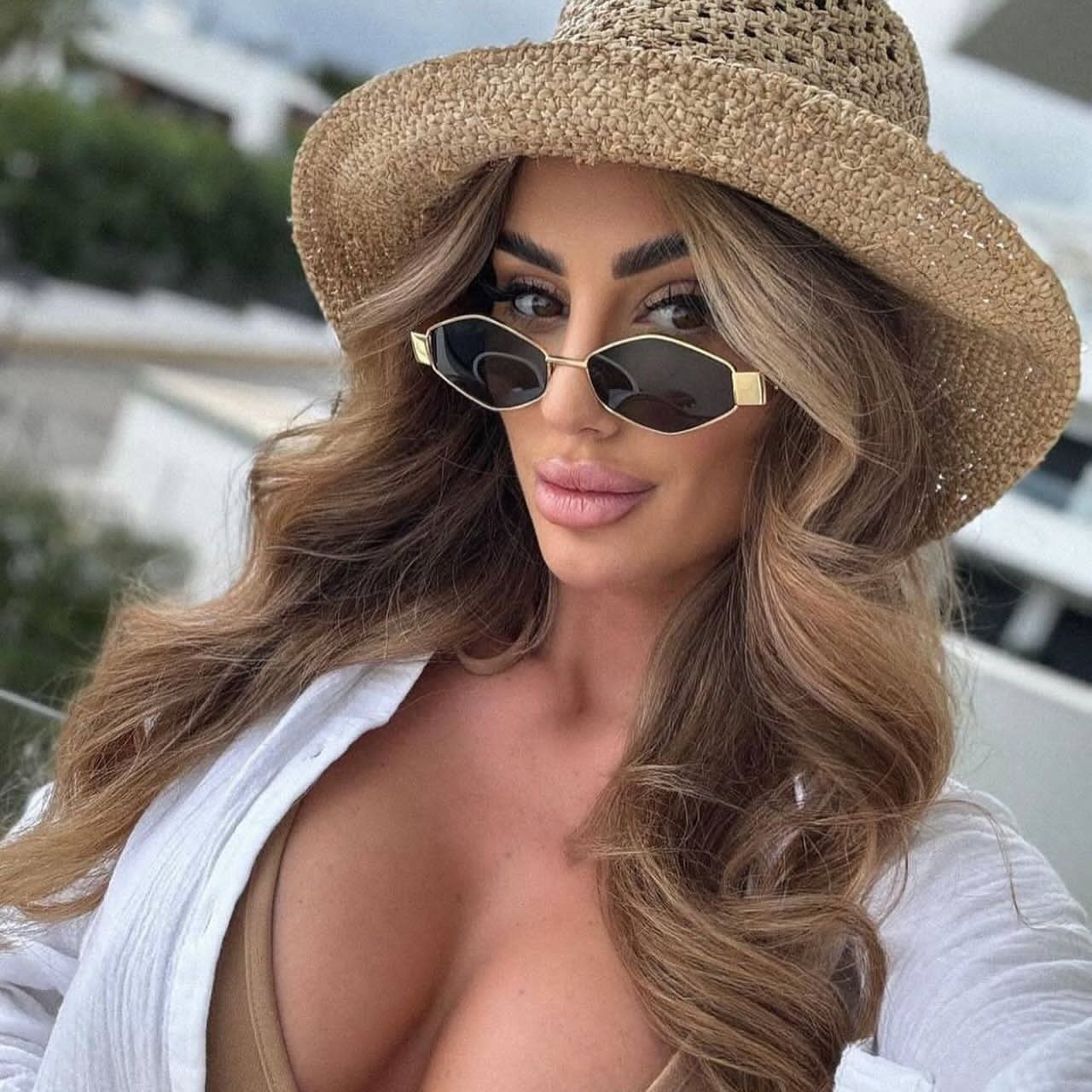 Vīriešu saulesbrilles ar optiku minimālisma daudzstūra stils_voghion.com