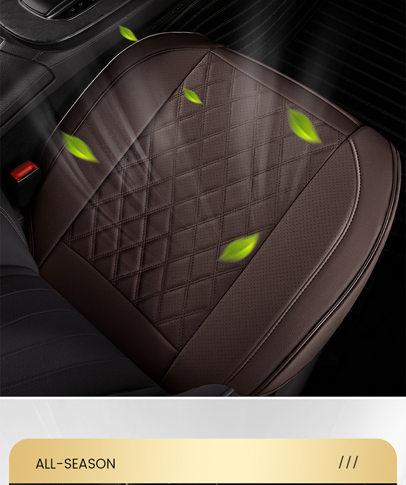 Car Seat Cushion, Breathable and Wear-Resistant Seat Cushion, Full Leather, Universal for All Seasons, Car Seat Cushion, Car Ventilated Seat Cushion