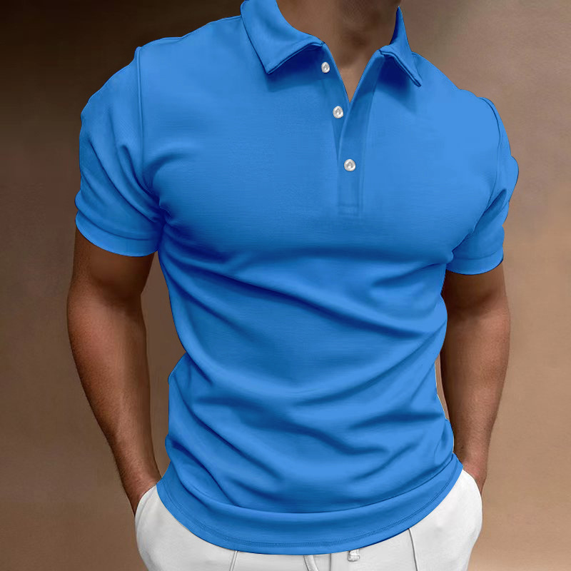 161g Weight Short Sleeve Sleeve Length Polyester Fabric Type Regular Top Length Casual Occasion Turndown Neckline Breathable Function Slim Fit Type Solid Color Pattern Summer Season Men's Gender Patchwork Design Simple Style Style Wholesale Men's Simple Style Solid Color Short Sleeve Patchwork Men's Tops 3