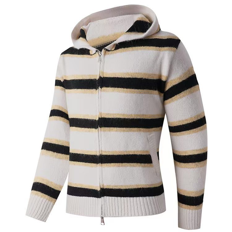 Sombreros de otoño nuevo hombre simple estilo de moda estriado con sombrero suéter de punto casual camiseta de hombre pelo