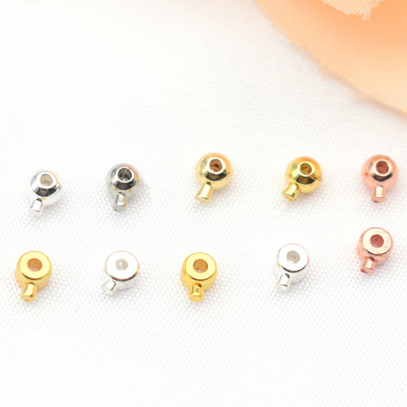 DIY Bracelet and Necklace End Clasp, Steel Wire Positioning Buckle, Pressure Cooker Clasp, 18K Real Gold Plated Color-Preserving Positioning Beads