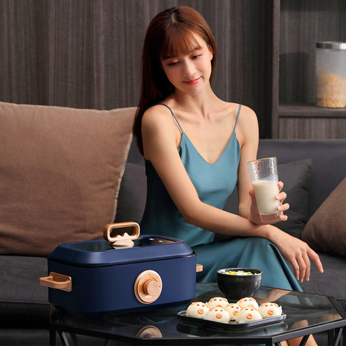 5L large capacity electric hot pot household multifunctional electric cooking pot Korean electric hot pot electric wok cooking pot gift wholesale