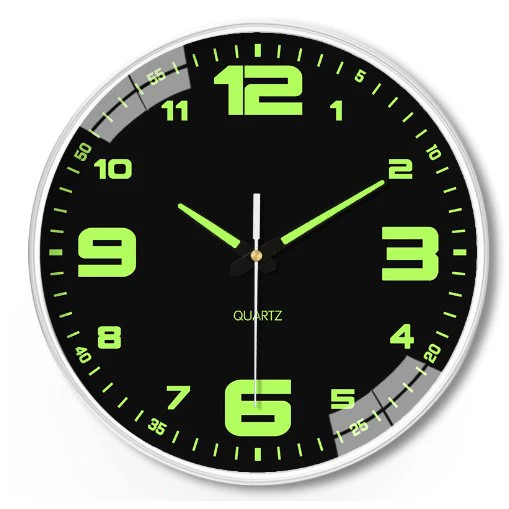 8 дюймов 20cm настенные часы для домашнего использования минималистский украшения гостиной светящиеся часы модные тихие часы без пробивания настенные часы