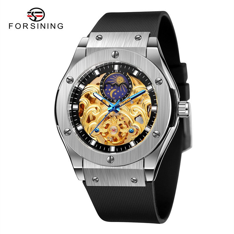 Forsining Fusini 8234 reloj mecánico del volante automático de los hombres hueco Xiangyun