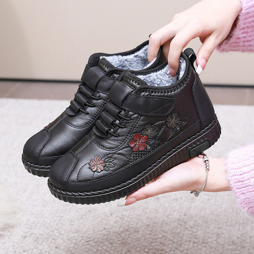 New cotton shoes for women's winter warmth and velvet middle-aged and old mother shoes for thick waterproof warmth grandma cotton shoes