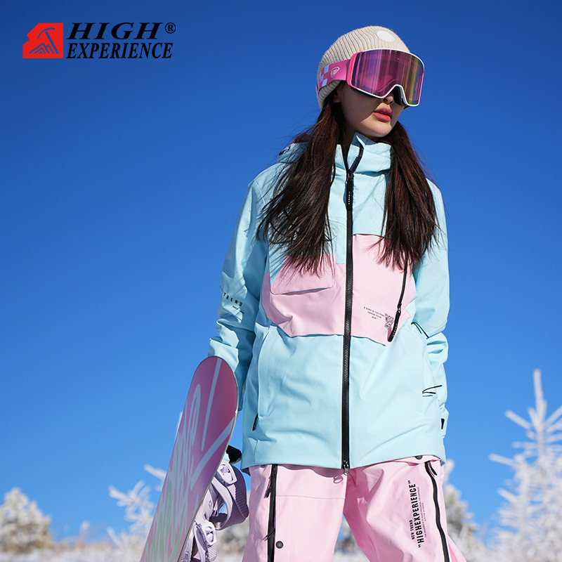 High-End New Ski Suit Set for Women, Waterproof, Windproof, and Warm, Snowboard Suit for Men, Double-Board Ski Suit for Women, Export