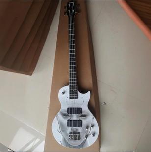 Lp-Style Electric Bass Sticker with Fully Enclosed Tuners, Spruce Body, Tech Wood Fingerboard, White Frets, 22 Frets, Rock Style
