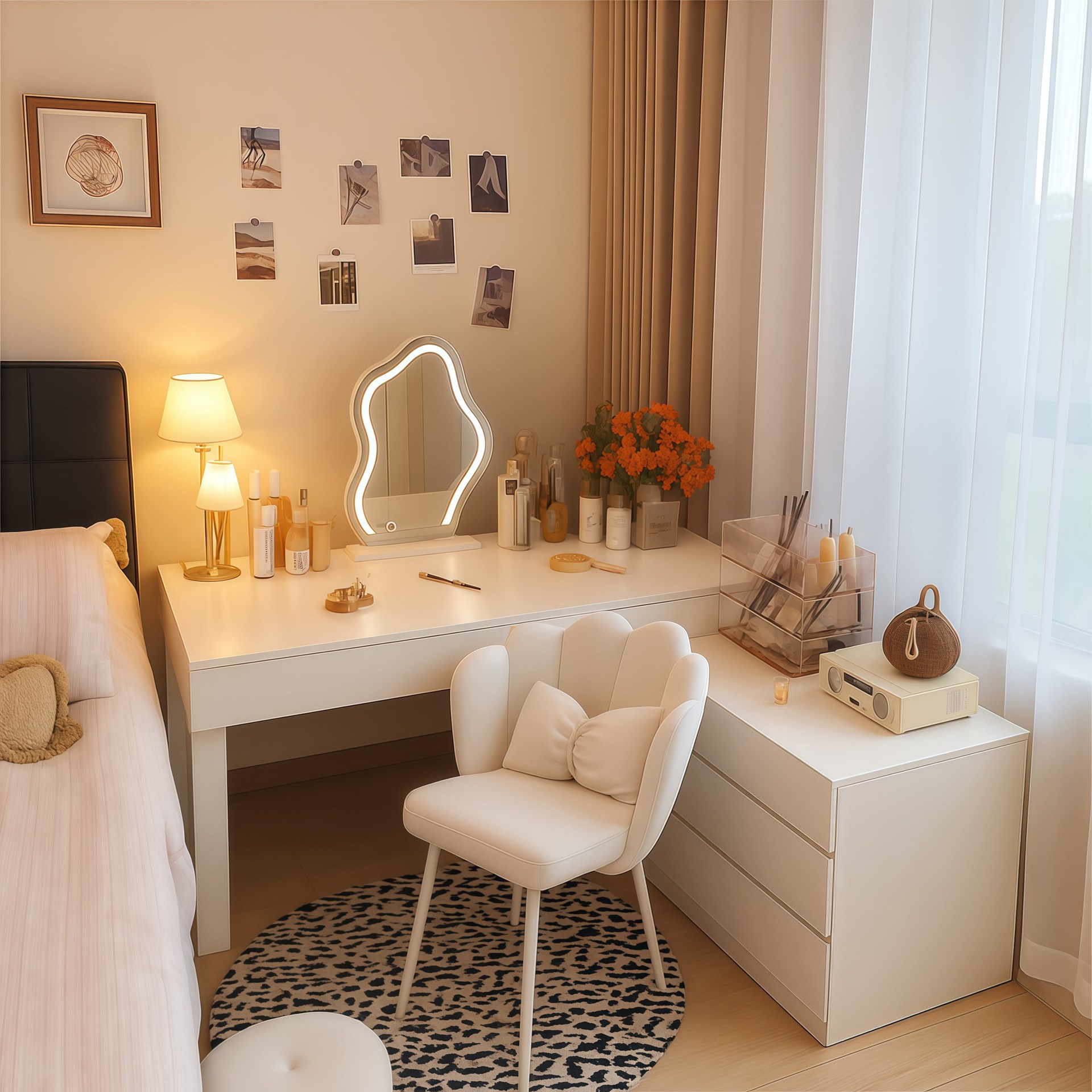 Comedor de camaro, dormitorio, mesa de maquillaje, armario de lujo ligero, mesa de estudio simple, armario de almacenamiento doméstico, armario de almacenamiento