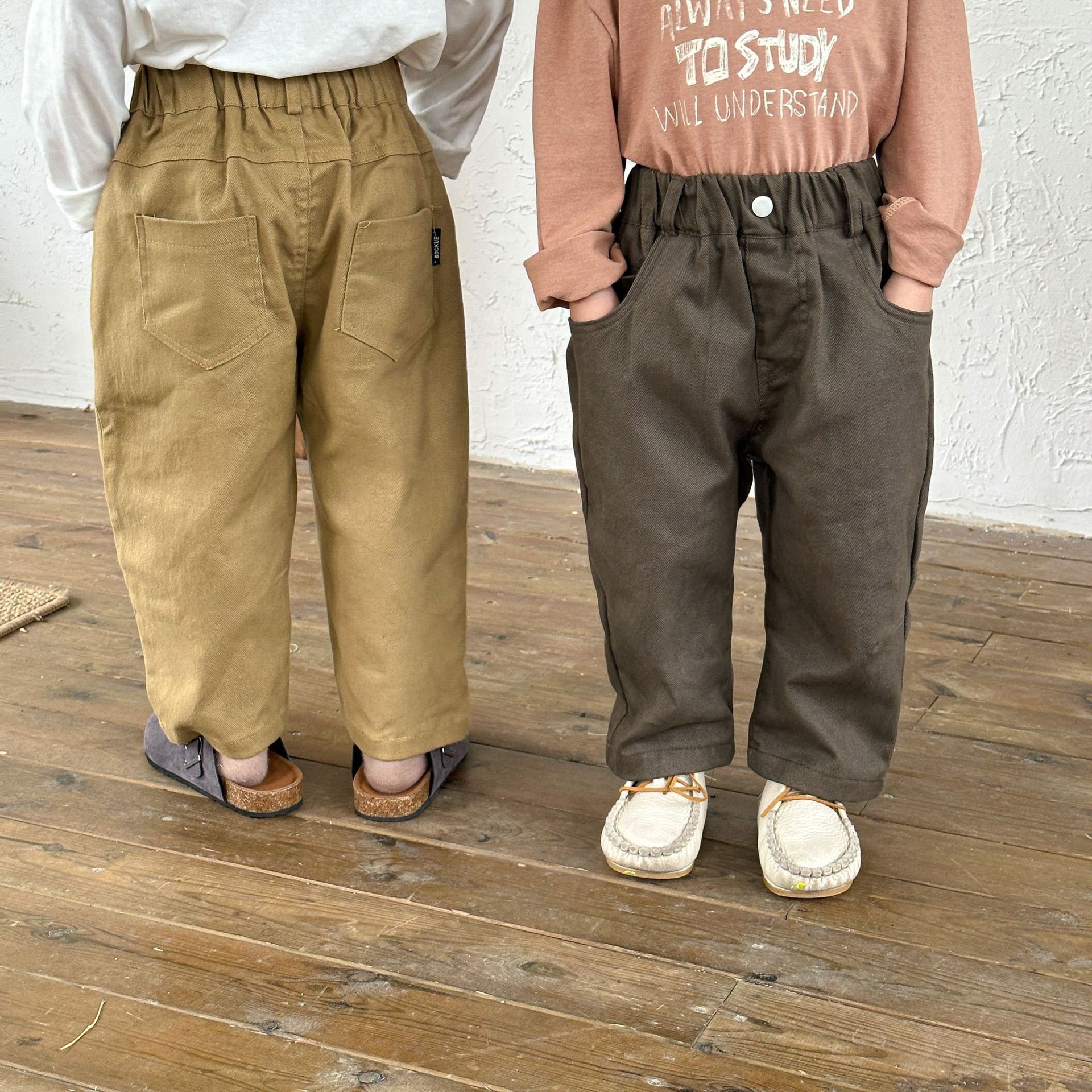 Children's elastic autumn trousers for boys