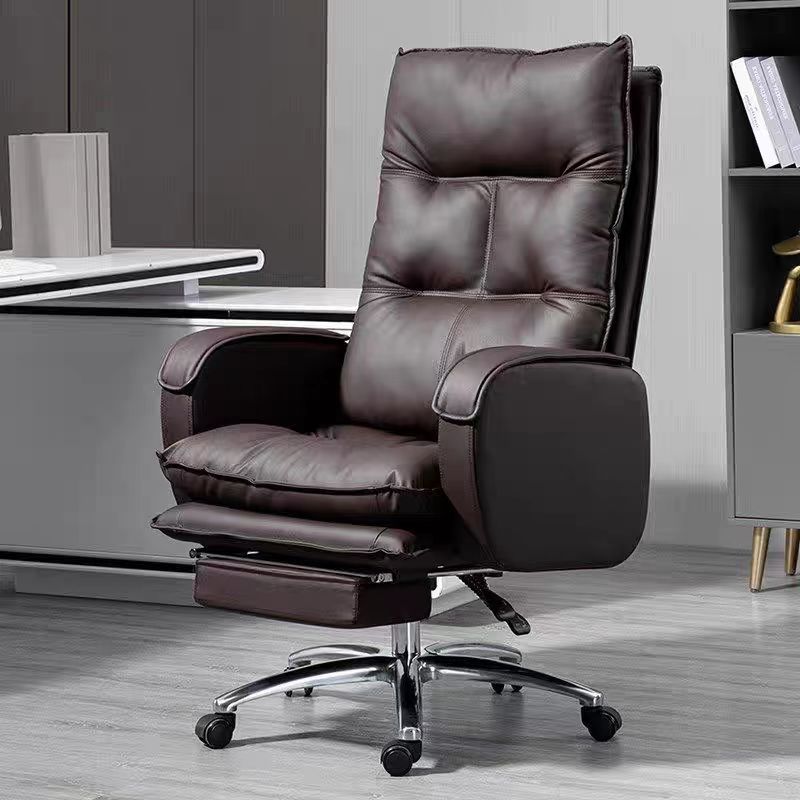 Office Chair Comfortable Sedentary Reclining Computer Chair Home Dormitory Seat E-Sports Lazy Sofa Chair Leather Boss Chair