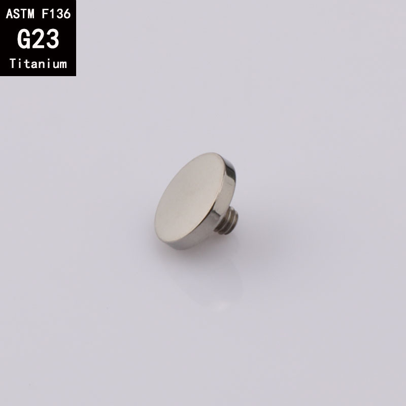 G23 Titanium Flat Buried Nail Lip Nail Ear Studs Base Nail Piercing Jewelry Accessories 5mm detail image 9