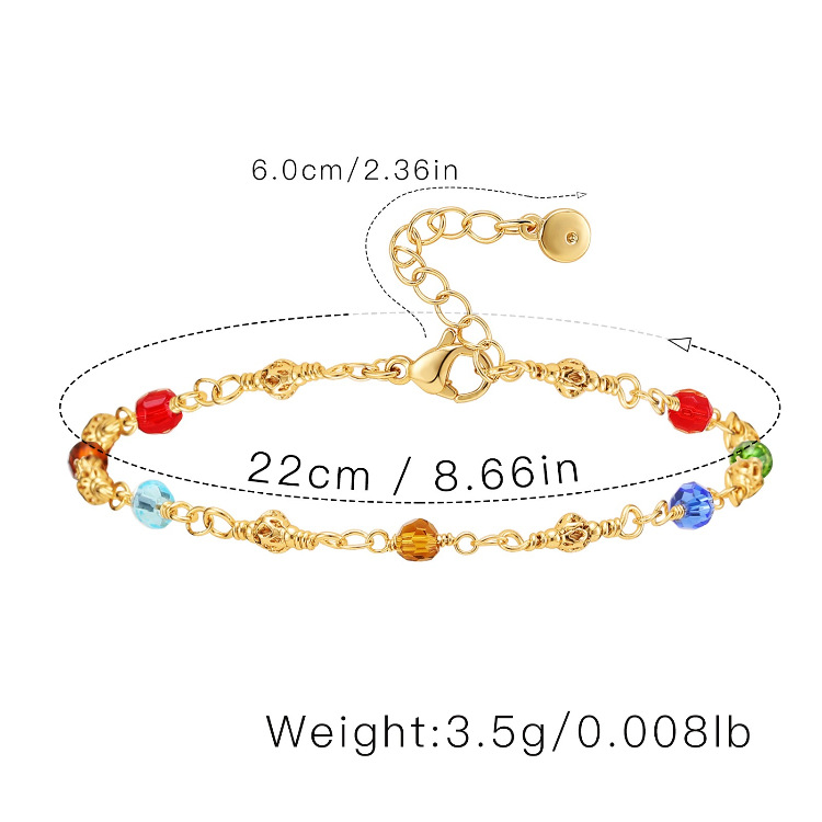 Copper Crystal Adjustable Fine Anklet Wholesale Jewelry Nihaojewelry display picture 16