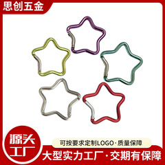 カラー五芒星登山ボタンアルミ合金異形スプリングフック玩具バックロック服装飾ボタン