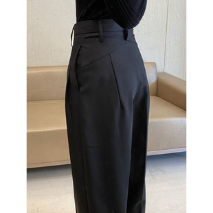 NUNBAI Korean version of the small suit pants vertical spring and autumn new black temperament design sense straight pants