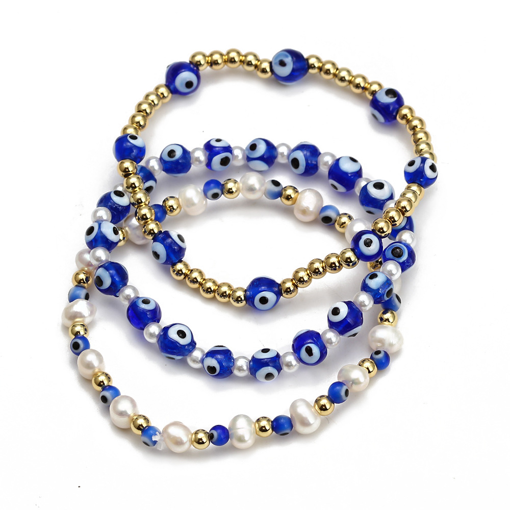 6g Weight Bracelets Classification 1 Piece Quantity Daily Occasion Copper Material Eye Pattern Unisex Gender Plating Design Fashion Style Fashion Eye Copper Plating Bracelets 1 Piece 18