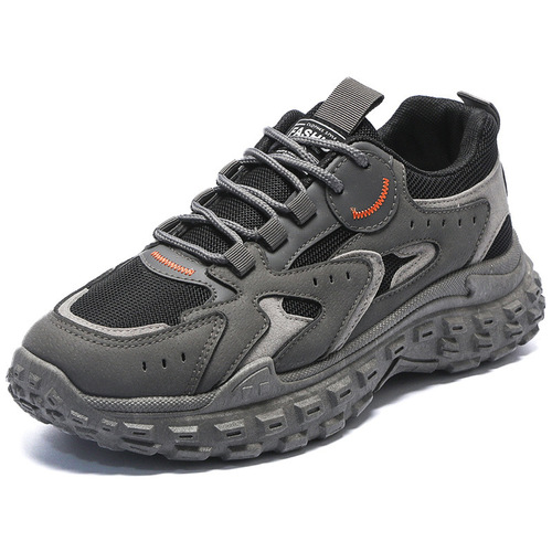 Labor protection shoes for men  spring new breathable mesh shoes for men at the construction site non-slip wear-resistant sports dad shoes